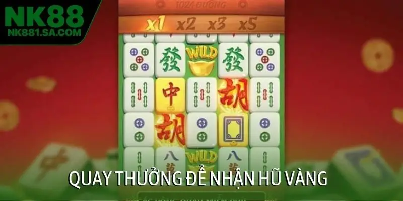 Quay thưởng để nhận hũ vàng
